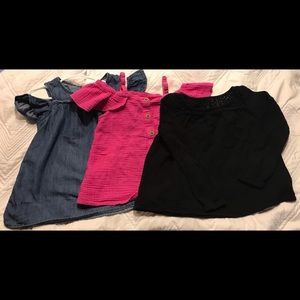 Girls cute tops bundle 4/5 xs cat & Jack Oshkosh